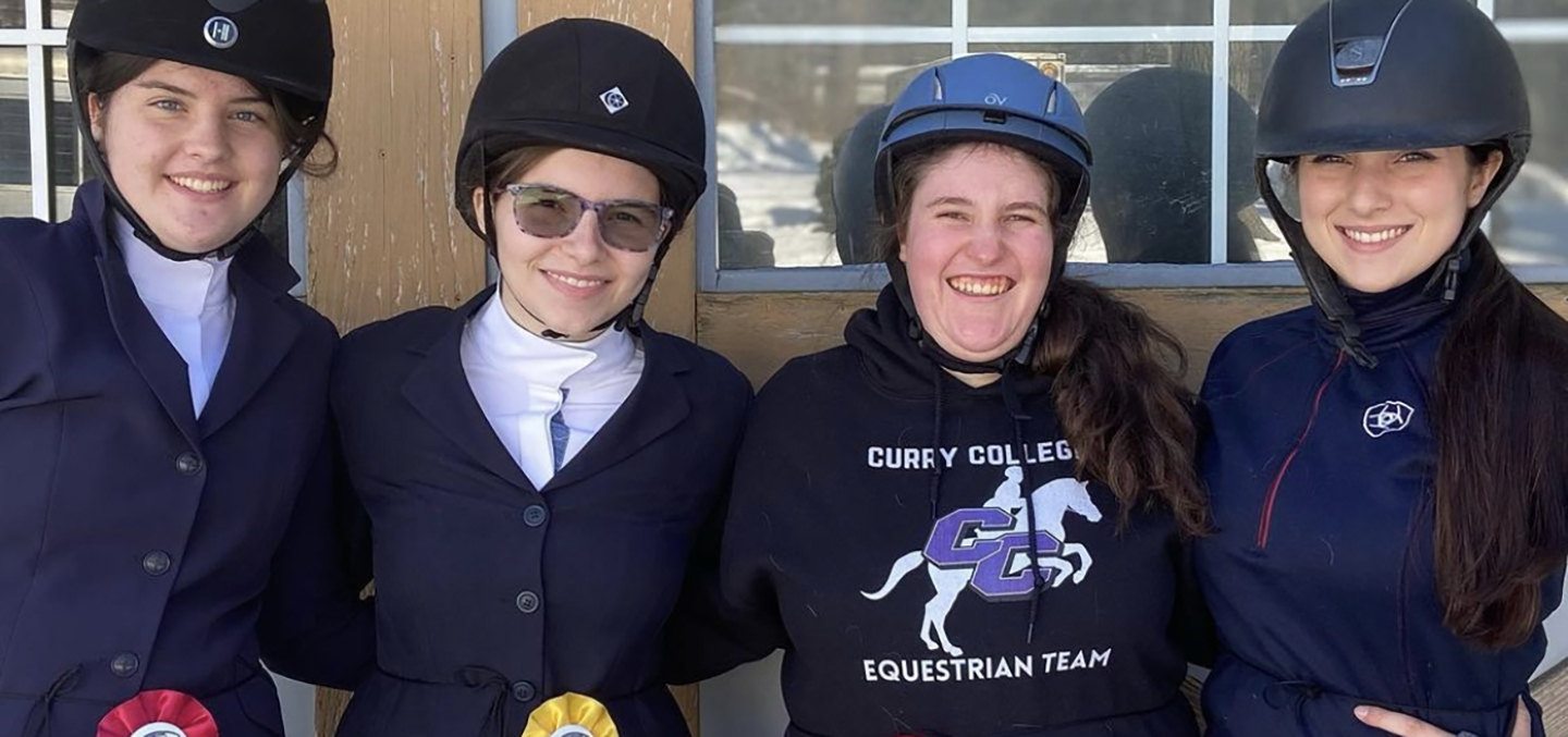 Equestrian Club members show off their ribbons