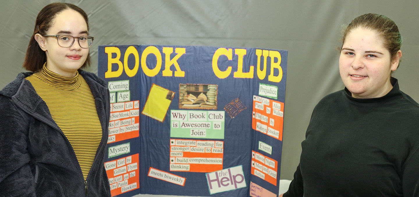 Book Club members at the Student Involvement Fair