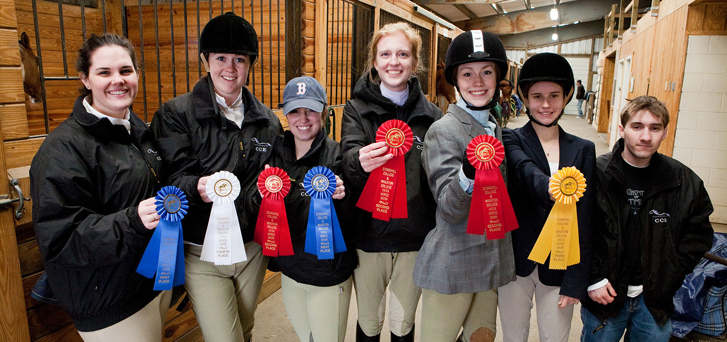 Equestrian Club members show off their ribbons