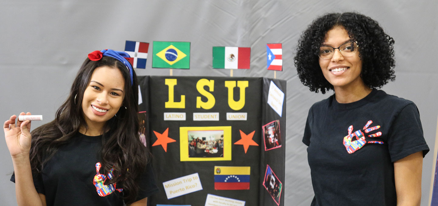 Latino Student Union members pose for a photo