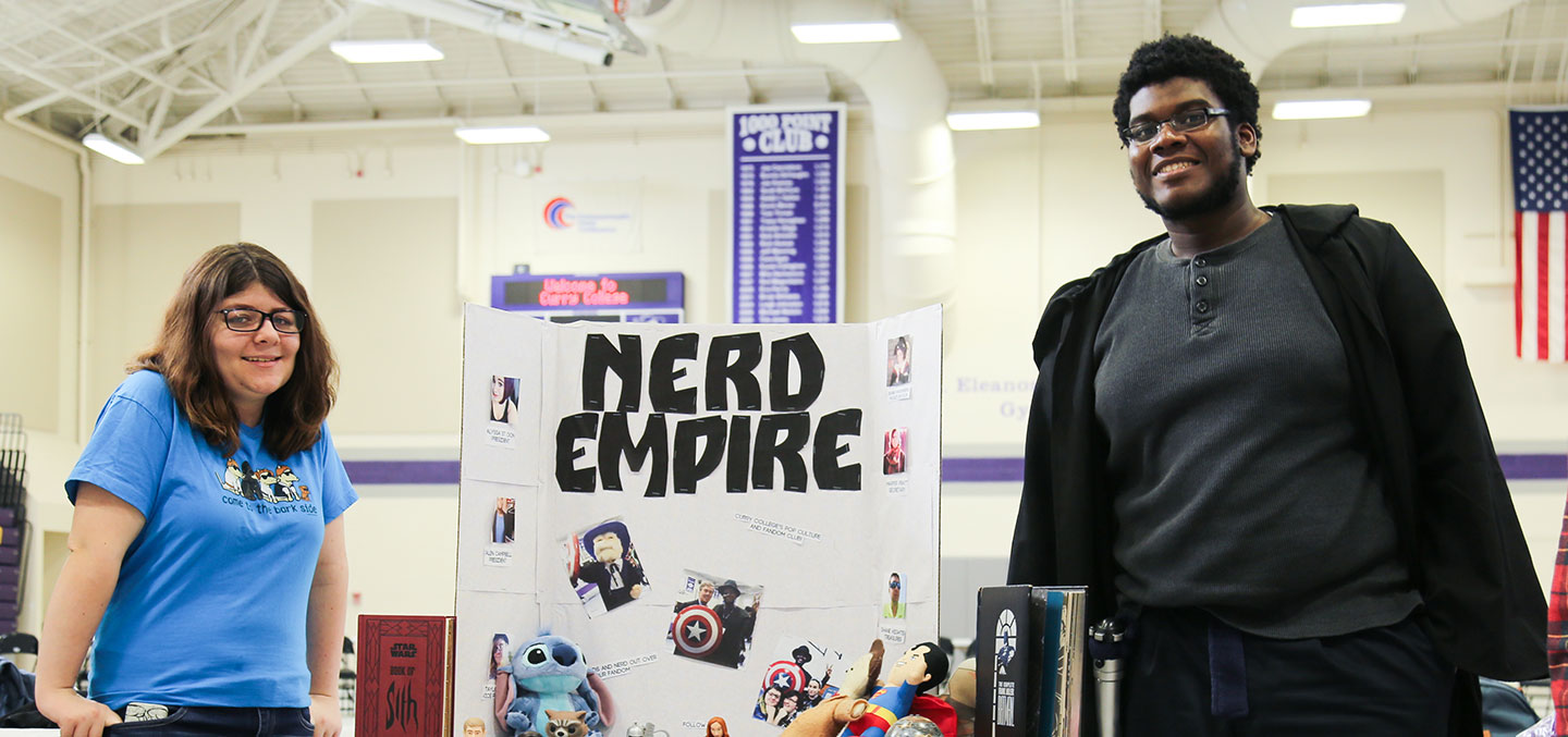 Nerd Empire members pose for a photo at the Student Involvement Fair