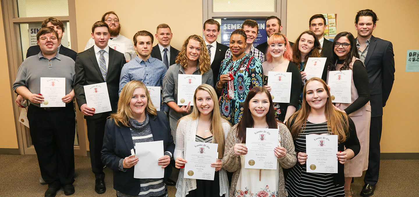 Lambda Pi Eta members