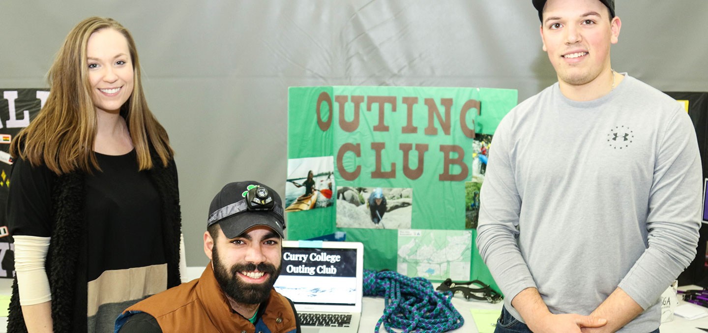 Outing Club members at the Student Involvement Fair