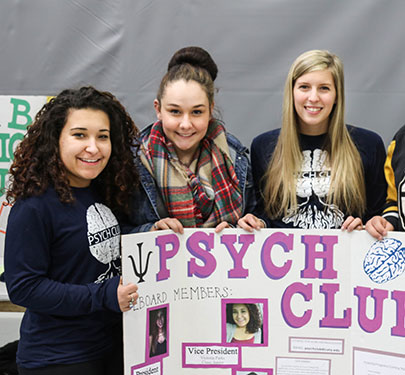 Psychology Club members at the Student Involvement Fair