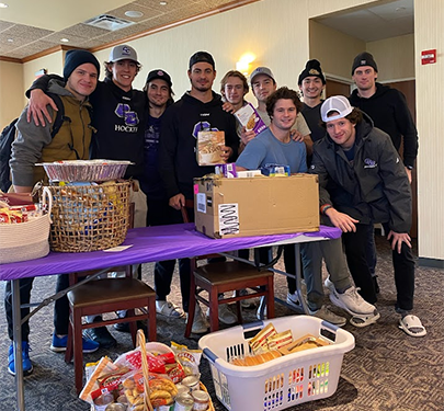 Curry Active Minds students gather at a charity event