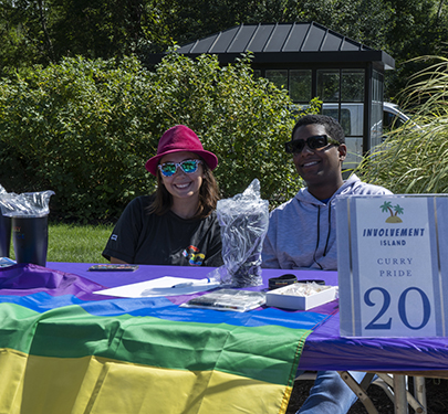Curry Pride Coalition members at Student Involvement Fair