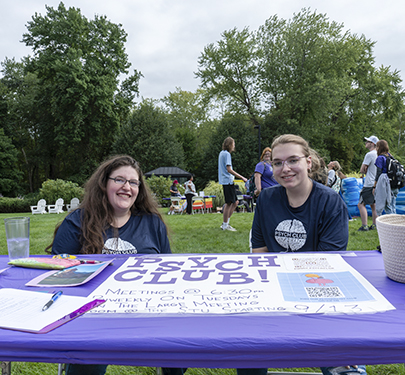 Psychology Club members at the Student Involvement Fair