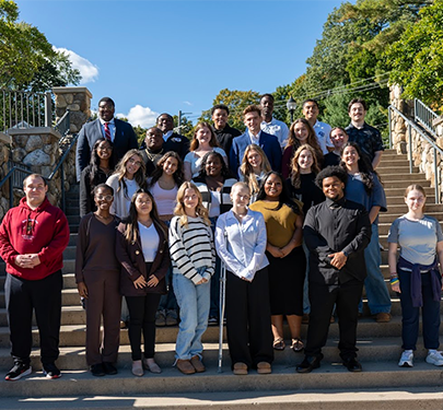 SGA members pose for picture at Student Involvement Fair