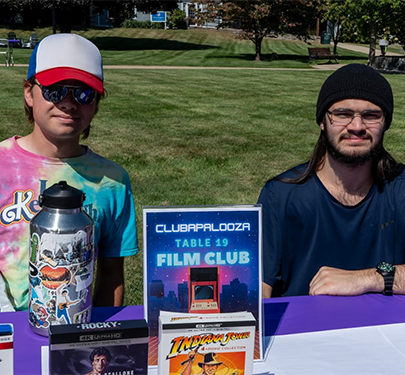 Film students recruit new members at an involvement fair