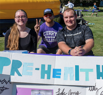 Pre-Health Club members recruit at the Student Involvement Fair