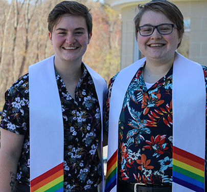 Curry Pride Coalition students pose at UMOJA celebration