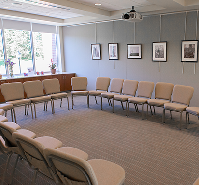 The Chapel is a quiet gathering space on campus