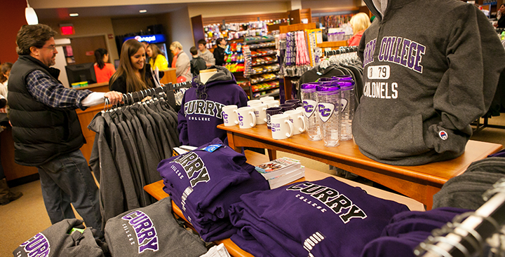 Curry gear displayed in the Bookstore