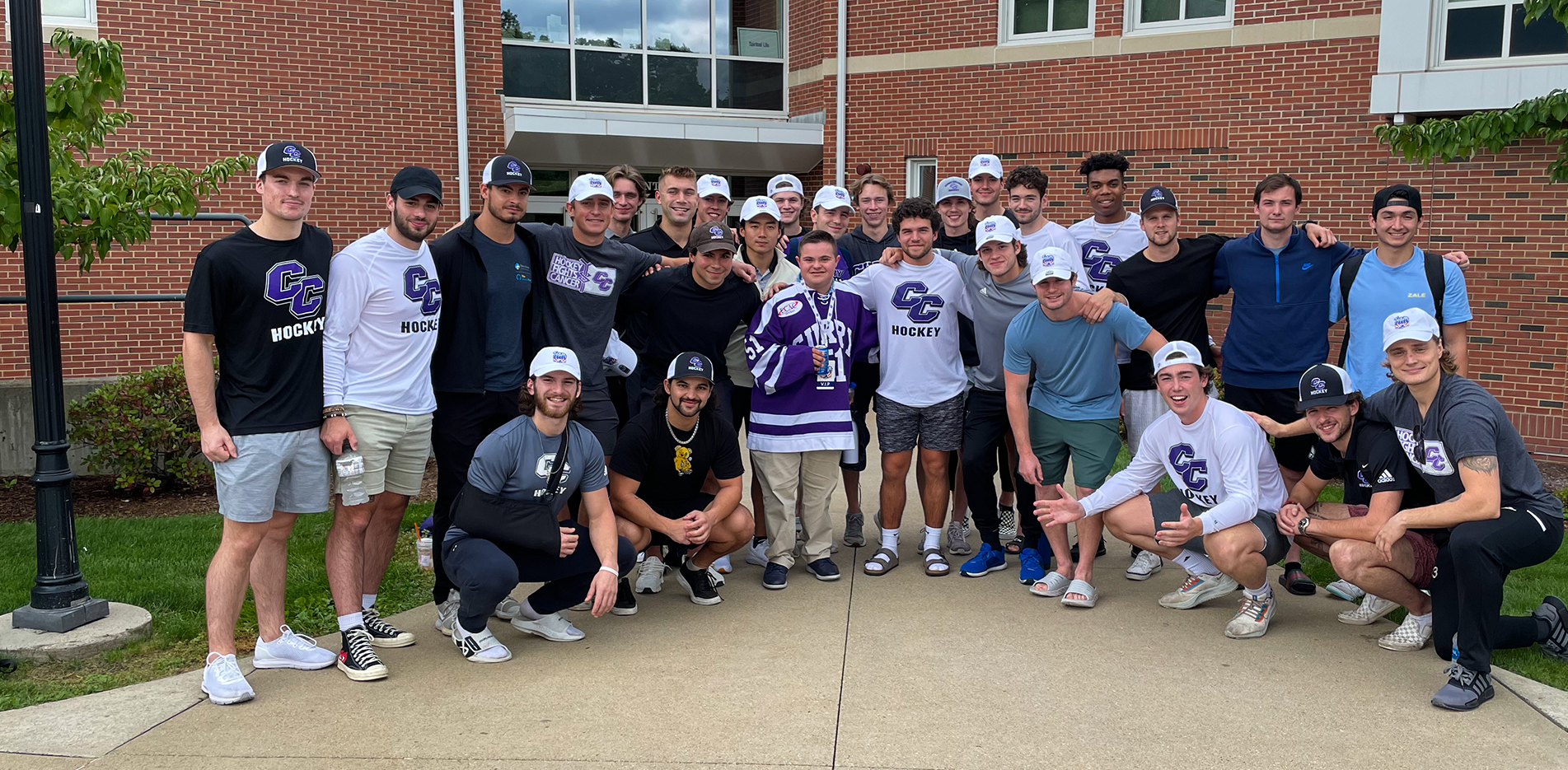 Curry College men's ice hockey team signed Brayden Gero through Team IMPACT.
