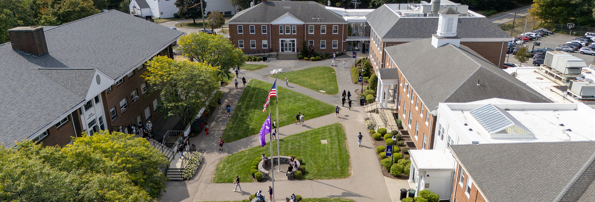 Curry College Academic Quad from above