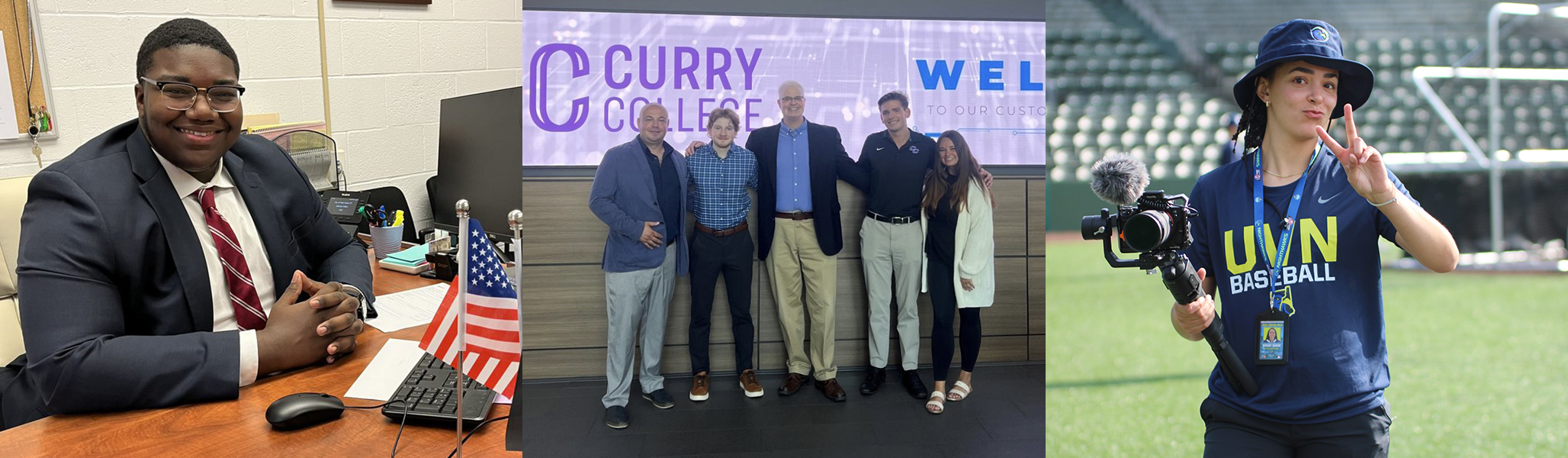 Curry College students interning at various companies during the summer of 2025